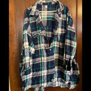 Old Navy flannel tunic plus size